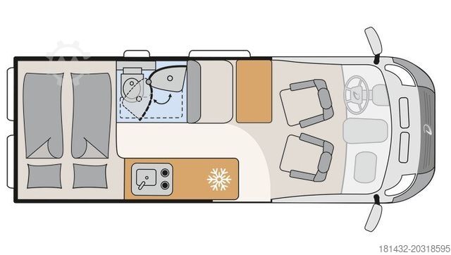 कैम्परवैन DETHLEFFS Globetrail Fiat 600 DS