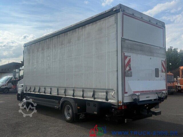 Camión plataforma con toldo Mercedes-Benz Atego 1224 Schiebeplane L+R+ Dach LBW 1.5T AHK