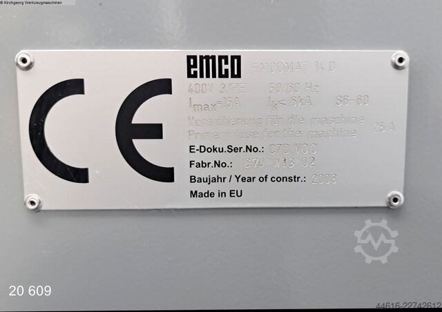 Tour à centre et tour à broche d'alimentation EMCO EMCOMAT 14D