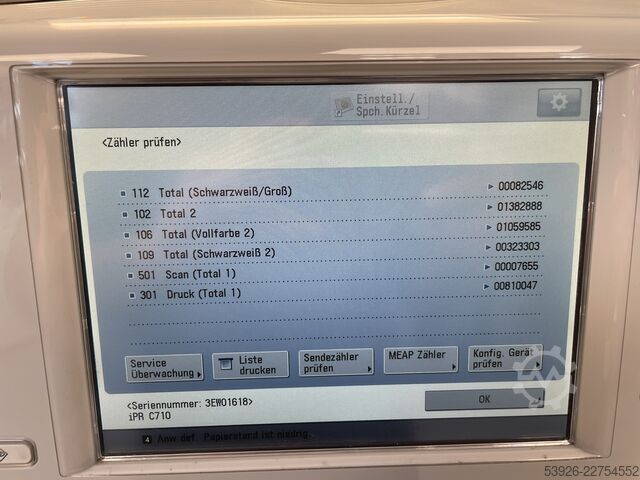  Canon imagePRESS C710 incl. Staple Finisher, Paperdeck and Fiery
