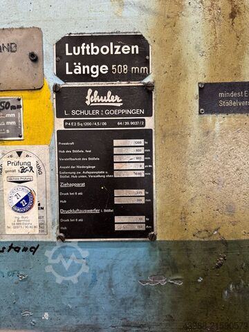 Doppelständerpresse SCHULER P4E2Sq 1200/4,5/0,6