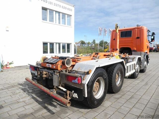 Camión portacontenedores de gancho SCANIA G 410/8x4 Abrollkipper AP Achsen