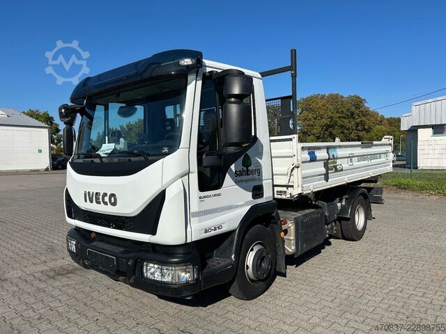 Furgón volquete trilateral IVECO EuroCargo 80-210 / Meiller + Hohe Bordwände
