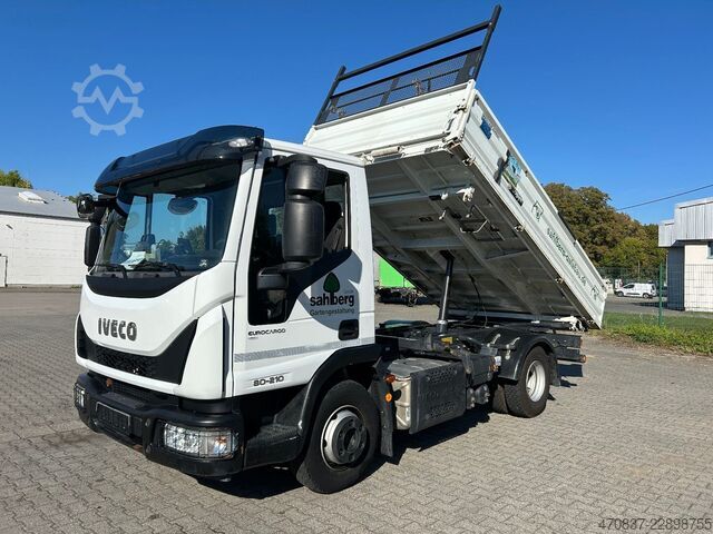 Furgón volquete trilateral IVECO EuroCargo 80-210 / Meiller + Hohe Bordwände