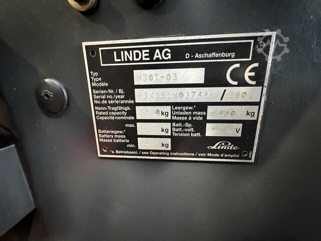 2002 UVV 10/2026 15.752h Linde H 30T