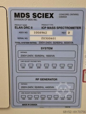 ICP-MS PerkinElmer SCIEX ELAN DRC II