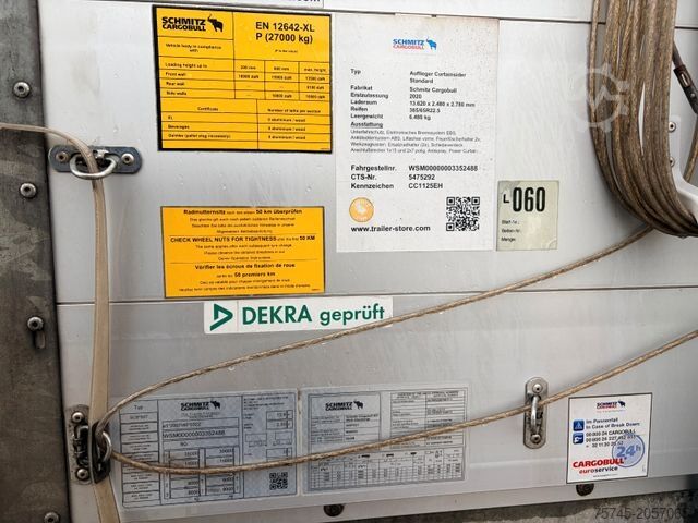 Semirremolque abierto con toldo SCHMITZ CARGOBULL SCB S3T * POWER CURTAIN * LIFT ACHSE