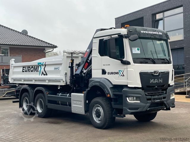 Iní MAN TGS 33.440 6x6 /3-Seiten- Kipper /  HIAB 228-6
