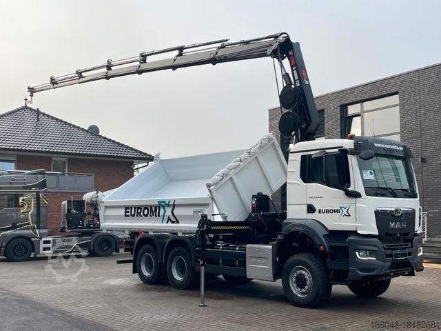 Iní MAN TGS 33.440 6x6 /3-Seiten- Kipper /  HIAB 228-6