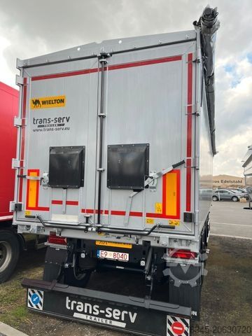 Semi-remorque benne WIELTON 55m3 Alu-Kastenmulde Kombitür NEU