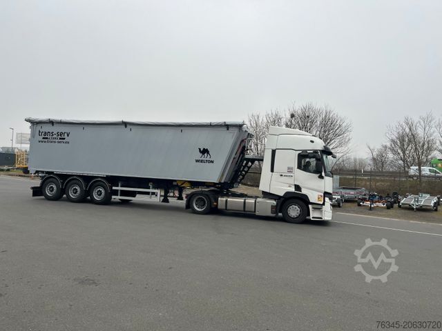 Semi-remorque benne WIELTON 55m3 Alu-Kastenmulde Kombitür NEU
