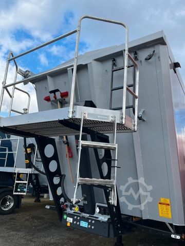 Semi-remorque benne WIELTON 55m3 Alu-Kastenmulde Kombitür NEU