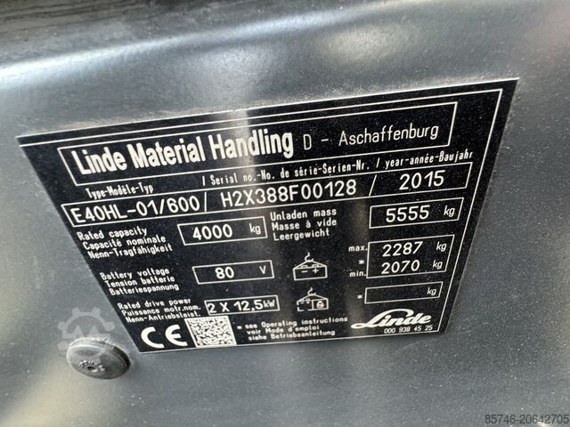 E 40 HL 600 - 388 / 01 * ¡¡Triple FFL!! LINDE E 40 HL 600 - 388 / 01 * Triplex FFL !!