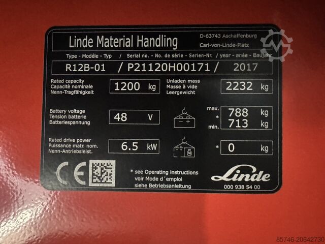 R 12 B * Triplex FFL !! LINDE R 12 B  * Triplex FFL !!