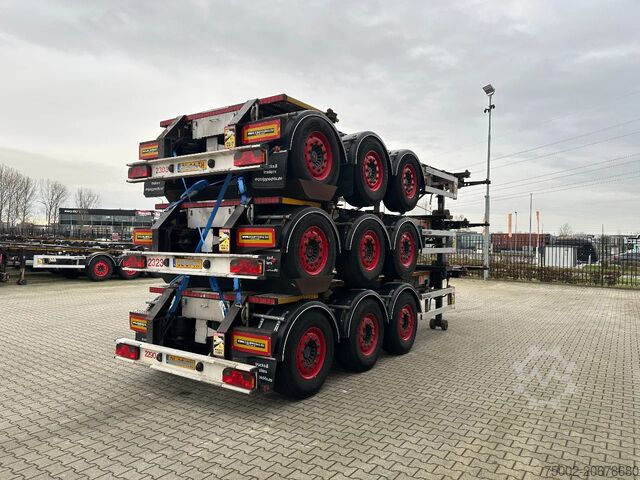 Transporte de contentores Burg stack of 3x BURG 20FT ADR (EX/II, EX/III, FL, A...