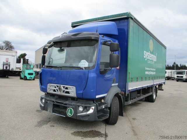 LKW mit Pritsche & Plane RENAULT D12/280, Ladebordwand Zepro