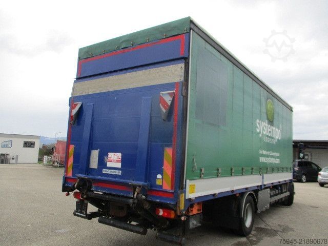 LKW mit Pritsche & Plane RENAULT D12/280, Ladebordwand Zepro