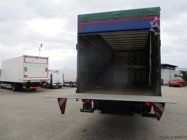 LKW mit Pritsche & Plane RENAULT D12/280, Ladebordwand Zepro