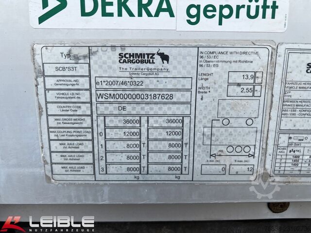 Open oplegger met zeil SCHMITZ CARGOBULL SCS 24*Varios Mega Tautliner*Hubdach*