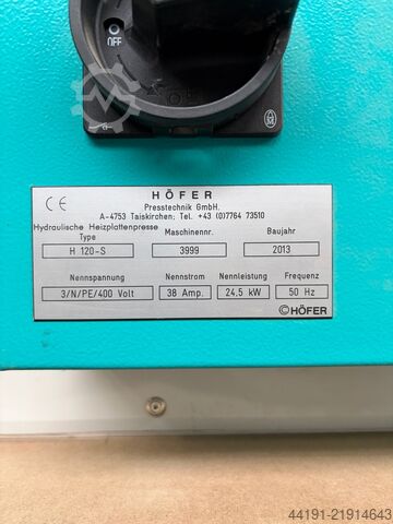 Veneer Press Höfer H 120 S Höfer H 120 S