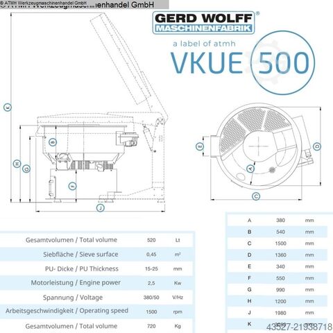 진동 마감 기계 GERD WOLFF VKUE 500