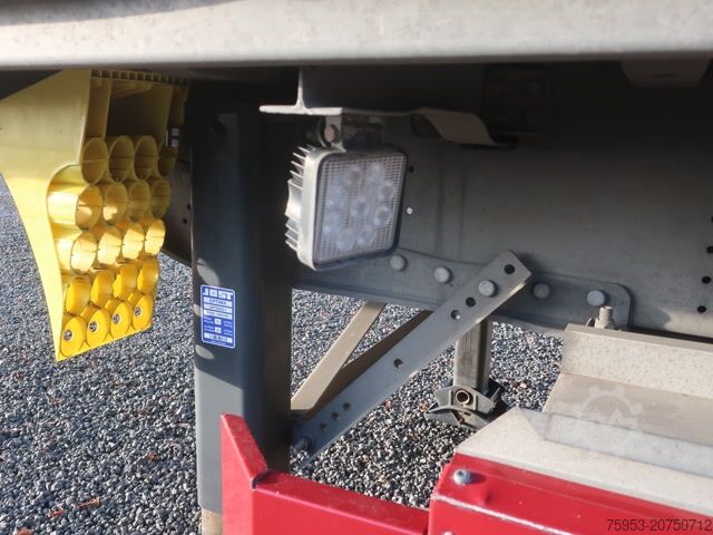 Brandalı açık yarı römork Schmitz Cargobull SCS 24 Bordwandsider Ladebordwand LBW RSAB