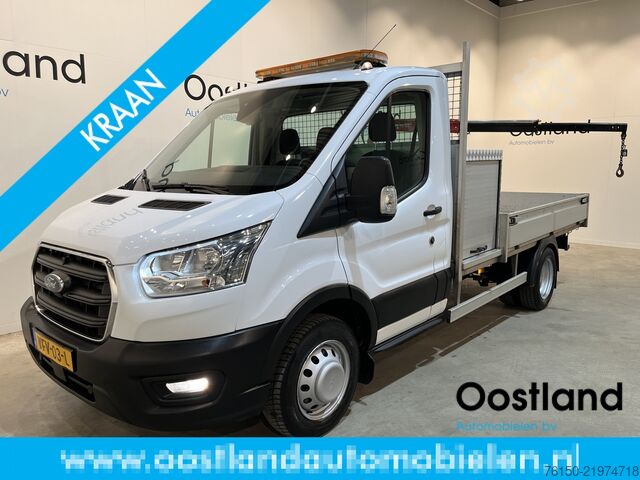 Ciężarówka platformowa z dźwigiem Ford Transit 350 2.0 TDCI L2 Trend RWD Open Laadbak ...