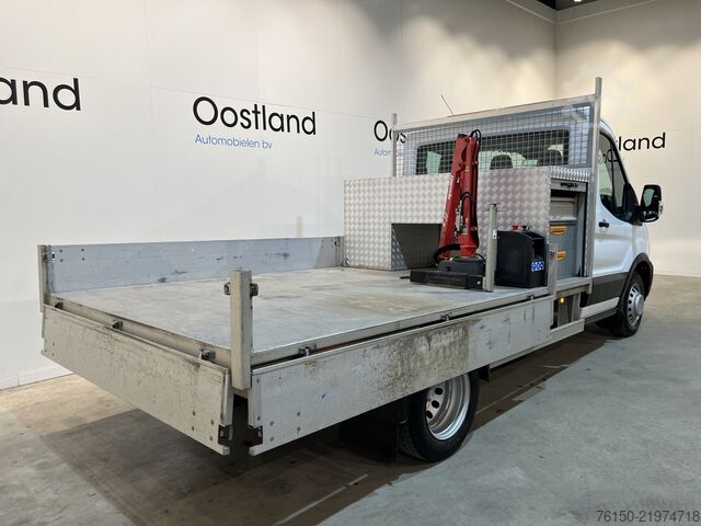 Ciężarówka platformowa z dźwigiem Ford Transit 350 2.0 TDCI L2 Trend RWD Open Laadbak ...