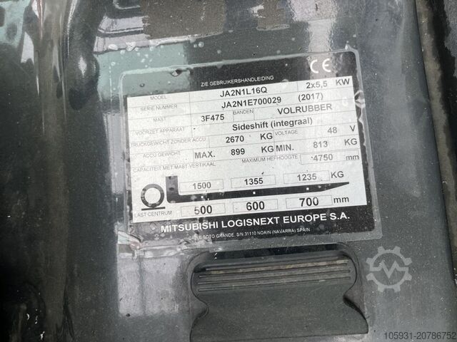 Električni viljuškar na 4 kotača UniCarriers JA2N1L16Q