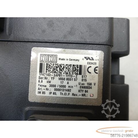 Riadiaca jednotka KUKA Kuka 1FK7103-5AF81-1YY3-Z Servo Motor SN: YFV050655157015