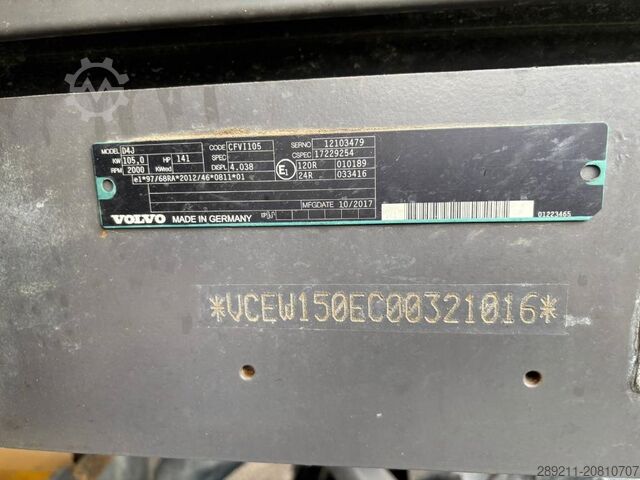 Wheel excavator Volvo EWR 150 E