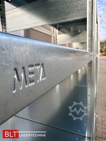 Rak modular ca. 15,06 lfm. Fachbodenregal META H: 200 cm , T: 60 cm , 150 kg pro Ebene