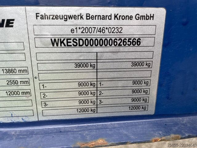 Transporte de volumes Krone SDP27 Mega / Volume / BPW Axles / Drumbrakes