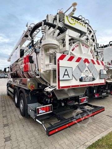 Camião-cisterna de vácuo MAN TGS 26.480 6x2 mit Kroll ADR Kombi und Simultan