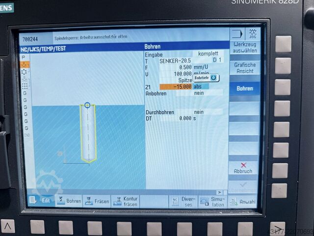 Centro de mecanizado CNC vertical DMG MORI M1 - Plus - Sinumerik 828D