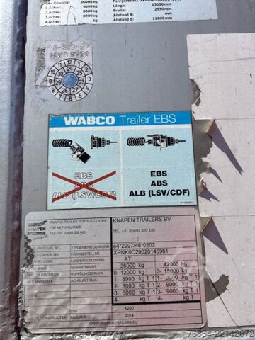 نیمه تریلی با کف متحرک KNAPEN K200 SCHUBBODEN, ROLLPLANE, ALUFELGEN,  10MM ALU-BODEN, SAF-ACHSEN, LIFTACHSE