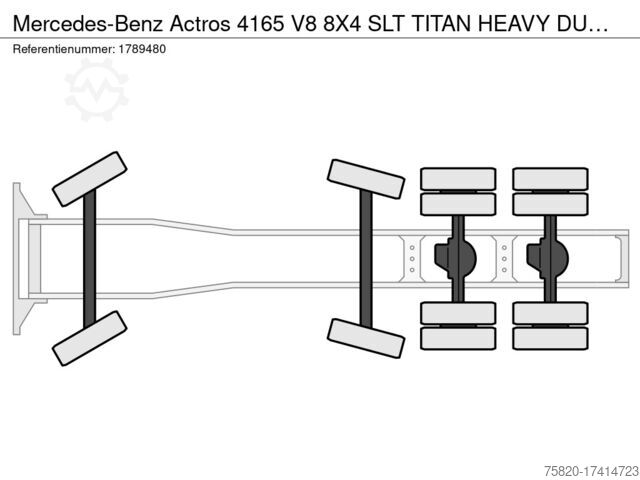 Teška dužnost Mercedes-Benz Actros 4165 V8 8X4 SLT TITAN HEAVY DUTY TRACTOR...