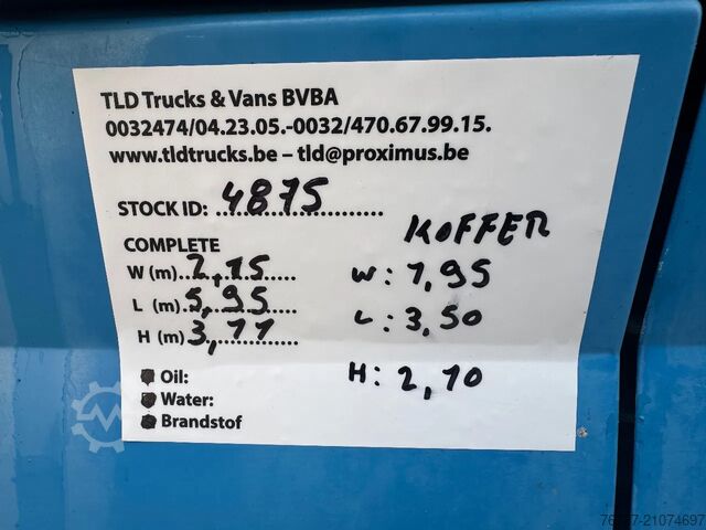 Kofer Ford transit **EURO 4-BELGIAN ORIGINE**