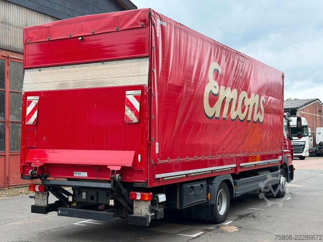 Flatbed truck with tarp MERCEDES-BENZ Atego 1224 Pritche Plane LBW BÄR 1,5t Klima
