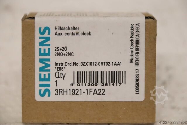 Hilfsschalterblock Siemens 3RH1921-1FA22