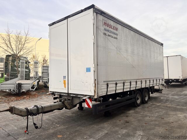 Otevřený přívěs s plachtou Möslein TPW 105 D 7,30  Tandem- Schiebeplanenanhänger zum Durchladen