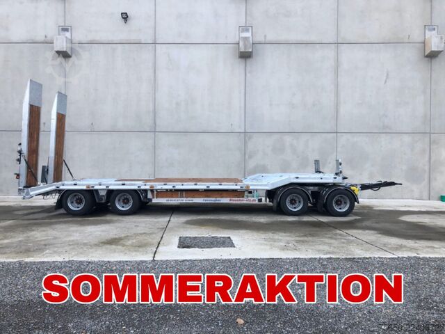 Remolque de plataforma baja Möslein T 4 VB H1  neuer 4 Achs Tieflader hydraulischen Rampen
