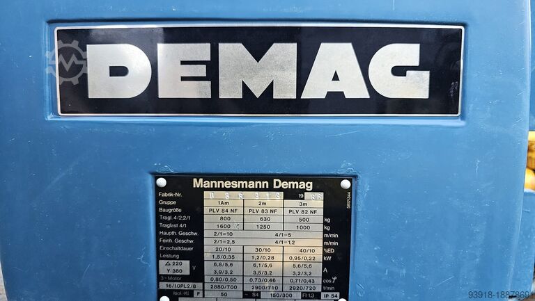 3x Laufkatze 3,2to. komplett DEMAG PLV168