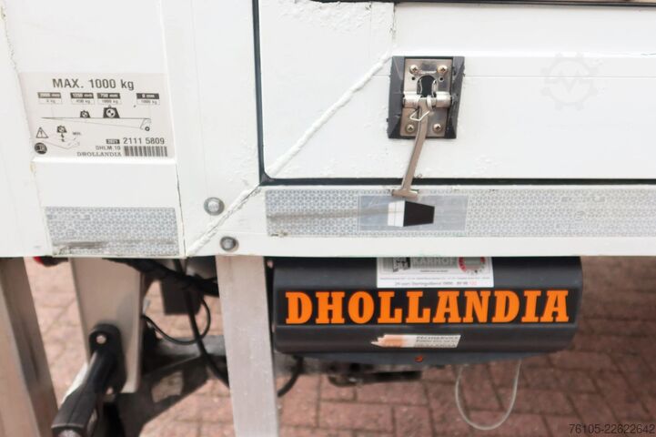 BE semitrailere Veldhuizen P 47-3. Gesloten + Dhollandia 1.000 kg