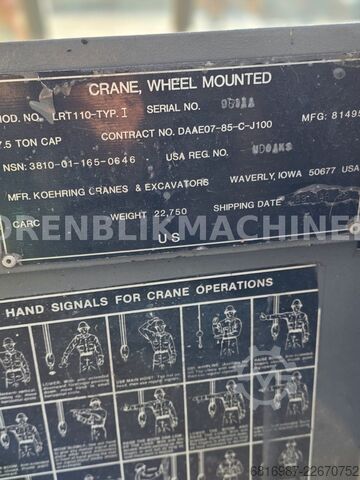 टावर क्रेन TEREX KOEHRING LTR110