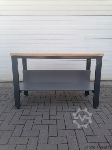 Werkbank Werktafel Paktafel Werkbank / Gesamtbreite: 1400 mm / Gesamttiefe: 600 mm / Gesamthöhe: 900 mm