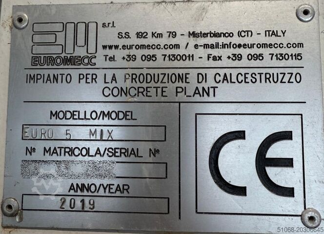 Centrale à béton fixe EUROMECC Euro 5 Mix