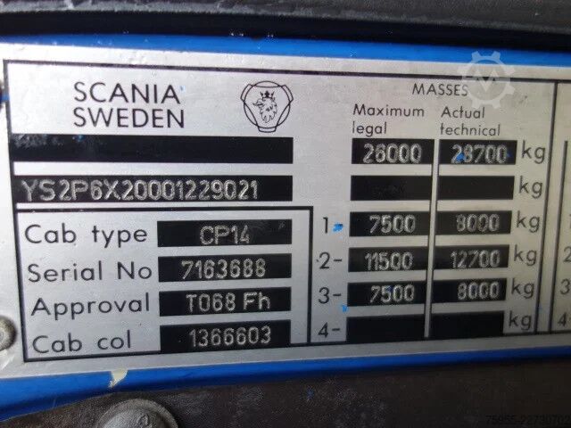 รถดูด Scania P114-340 18000LITER VACUUM TOILET TRUCK,MANUAL ...