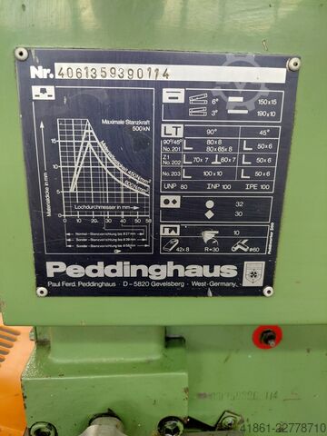 Hydraulic profile steel shear with punch station PEDDINGHAUS Peddiworker 500