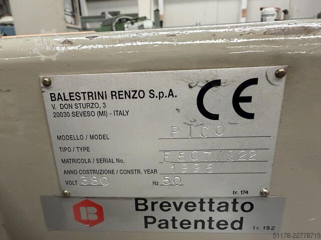 1996 Balestrini PICO Автоматична челна обрезна машина с 1 глава и 2 работни маси Balestrini PICO